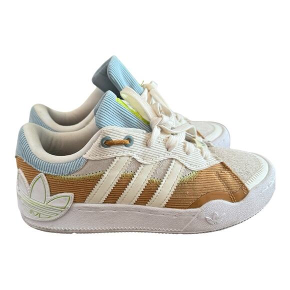 Adidas Originals Rey Galle W Shoes White/Cream/Brown/Blue GX0432 Girls’ Size 5 - Picture 6 of 14